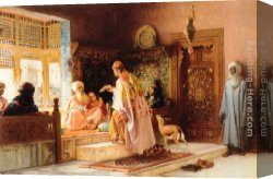 Frederick Arthur Bridgman Canvas Paintings - The Messenger by Frederick Arthur Bridgman