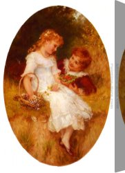 Childhood Sweethearts Canvas Paintings - Childhood Sweethearts by Frederick Morgan