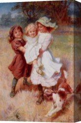Friends Canvas Paintings - Good Friends by Frederick Morgan