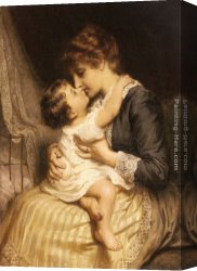 Which One Do You Love Best Canvas Paintings - Motherly Love by Frederick Morgan