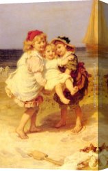Frederick Canvas Paintings - The Danty Chair by Frederick Morgan