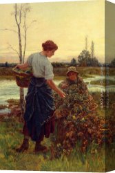 A Harvest Festival Canvas Paintings - The Harvest by Frederick Morgan