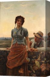 Frederick Canvas Paintings - The Proposal by Frederick Morgan