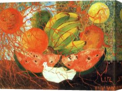 Frida Canvas Paintings - Fruit of Life by Frida Kahlo