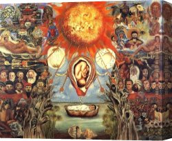 Frida Canvas Paintings - Moses by Frida Kahlo
