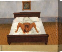 Frida Canvas Paintings - My Birth by Frida Kahlo