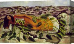 Frida Canvas Paintings - Roots by Frida Kahlo