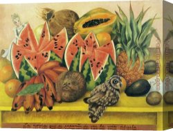 Frida Canvas Paintings - The Bride Frightened at Seeing Life Opened by Frida Kahlo