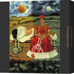 Frida Canvas Paintings - Tree of Hope by Frida Kahlo