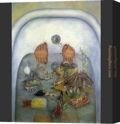 Water Canvas Paintings - What the Water Gave Me by Frida Kahlo