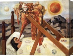 Frida Canvas Paintings - Without Hope by Frida Kahlo