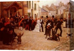 Wedding Canvas Paintings - The Wedding by Gabriel Charles Deneux