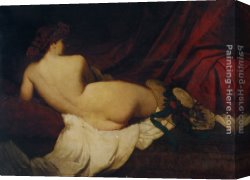 Alexandre-gabriel Canvas Paintings - Odalisque by Gabriel Cornelius Ritter von Max