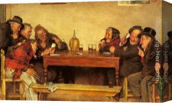 Card Canvas Paintings - The Card Game (Pic 1) by Gaetano Bellei