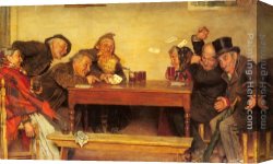 Card Canvas Paintings - The Card Game (Pic 2) by Gaetano Bellei