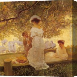 The Boating Party Canvas Paintings - The Boating Party by Gaston de Latouche