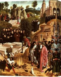 Baptist Canvas Paintings - The Bones of St. John the Baptist by Geertgen tot Sint Jans