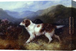 Landscape with Factory Canvas Paintings - Two Setters in a Landscape by George Armfield