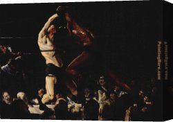 Boxing Canvas Paintings - Both Members of This Club by George Bellows