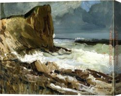 Virgin of The Rocks Canvas Paintings - Gull Rock and Whitehead by George Bellows