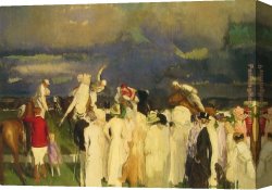 Georges Canvas Paintings - Polo Crowd by George Bellows
