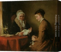 Engagement Canvas Paintings - The Broken Engagement by George Bernard O'Neill