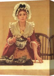 George Dunlop, R.a., Leslie Canvas Paintings - Tea by George Dunlop, R.A., Leslie