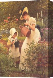 George Dunlop, R.a., Leslie Canvas Paintings - The Young Gardener by George Dunlop, R.A., Leslie