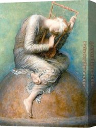 Georges Canvas Paintings - Hope by George Frederick Watts