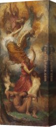 Creation Canvas Paintings - The Creation of Eve by George Frederick Watts