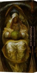 Angel Canvas Paintings - The Recording Angel by George Frederick Watts