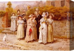 Goodwin Canvas Paintings - Miss Pinkertons Academy by George Goodwin Kilburne