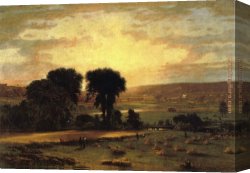 Plenty Canvas Paintings - Peace and Plenty by George Inness