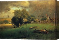 Peace in The Midst of The Storm Canvas Paintings - The Storm by George Inness