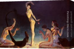 Apperley Canvas Paintings - A Dancer of Ancient Egypt by George Owen Wynne Apperley