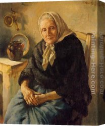 Apperley Canvas Paintings - Abuelita by George Owen Wynne Apperley