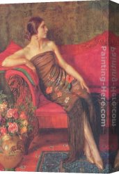 Apperley Canvas Paintings - Rosa Granadina by George Owen Wynne Apperley