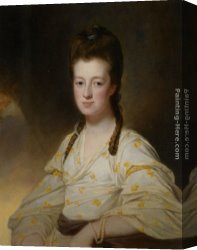 Wife Canvas Paintings - Portrait of a Lady Dorothy Cavendish Wife of William Cavendish Bentinck 3rd Duke of Portland by George Romney