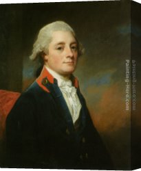 Oliver Canvas Paintings - Portrait of James Oliver by George Romney