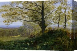 A Holiday Gathering Canvas Paintings - Gathering Firewood by George Vicat Cole