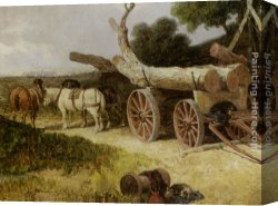 Windmill at Zaandam 2 Canvas Paintings - The Windmill on the Heath by George Vicat Cole