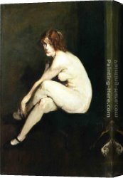 George Dunlop, R.a., Leslie Canvas Paintings - Nude Girl, Miss Leslie Hall by George Wesley Bellows
