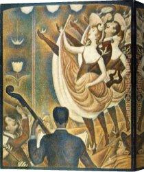 Georges Canvas Paintings - Le Chahut by Georges Seurat