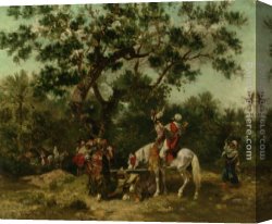 A Holiday Gathering Canvas Paintings - Gathering Food by Georges Washington