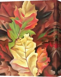 Autumn Canvas Paintings - Autumn Leaves by Georgia O'Keeffe