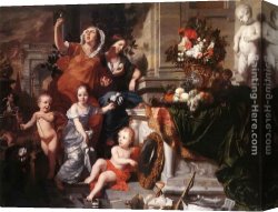 Sense Canvas Paintings - Allegory of the Five Senses by Gerard De Lairesse