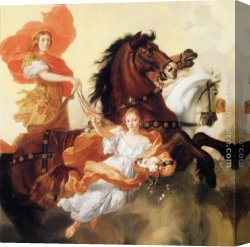 Apollo Canvas Paintings - Apollo and Aurora by Gerard De Lairesse