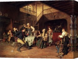 Card Canvas Paintings - The Card Trick by Gerard Portielje