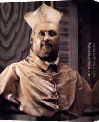 Bust Canvas Paintings - Bust of Cardinal Scipione Borghese by Gian Lorenzo Bernini