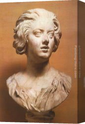 Bust Canvas Paintings - Bust of Constanza Bonarelli by Gian Lorenzo Bernini